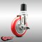 Service Caster 5 Inch 316SS Red Polyurethane Swivel 1-7/8 Inch Expanding Stem Caster Brake SCC-SS316EX20S514-PPUB-RED-TLB-178 - alternate 4